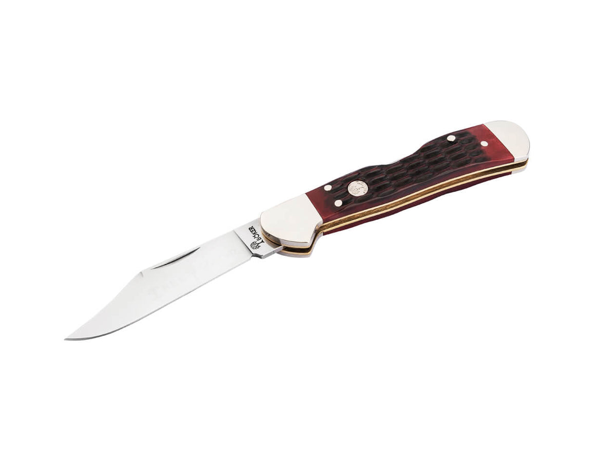 Boker Tree Brand Copperhead Backlock Red Bone 110874