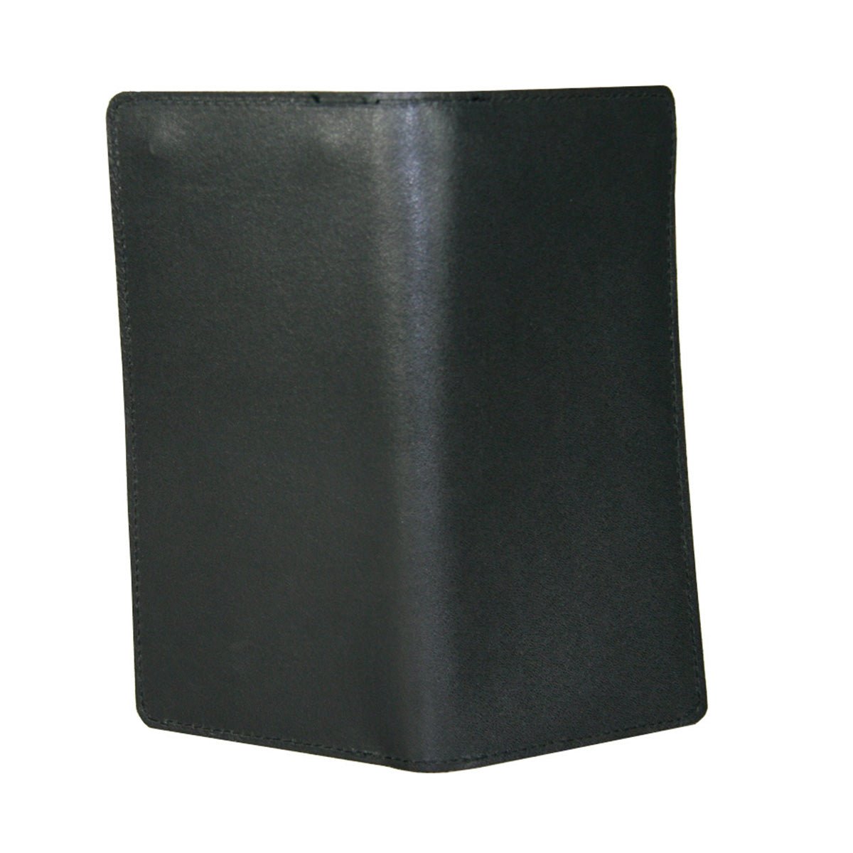 Boston Leather 4"x9" Citation Book with Clip – Black Leather 5879-1 Back Open