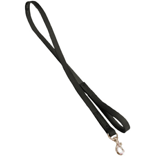 Boston Leather 60 Agitation K-9 Lead in black, crafted from durable top grain leather with a sturdy snap.
