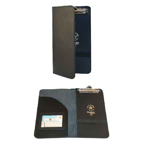 Boston Leather Citation Book with Pocket ID and Clip 5882-1 - WCUniforms