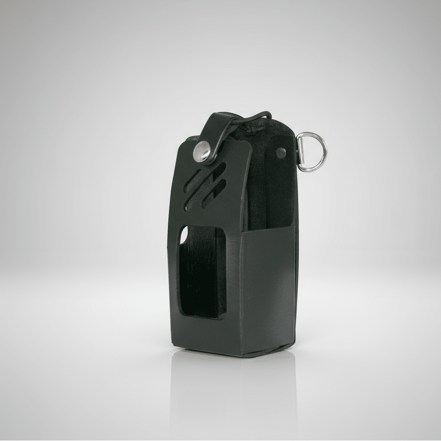 Boston Leather Radio Holder for Harris XG-75 | 5609RC-1 on a gray background