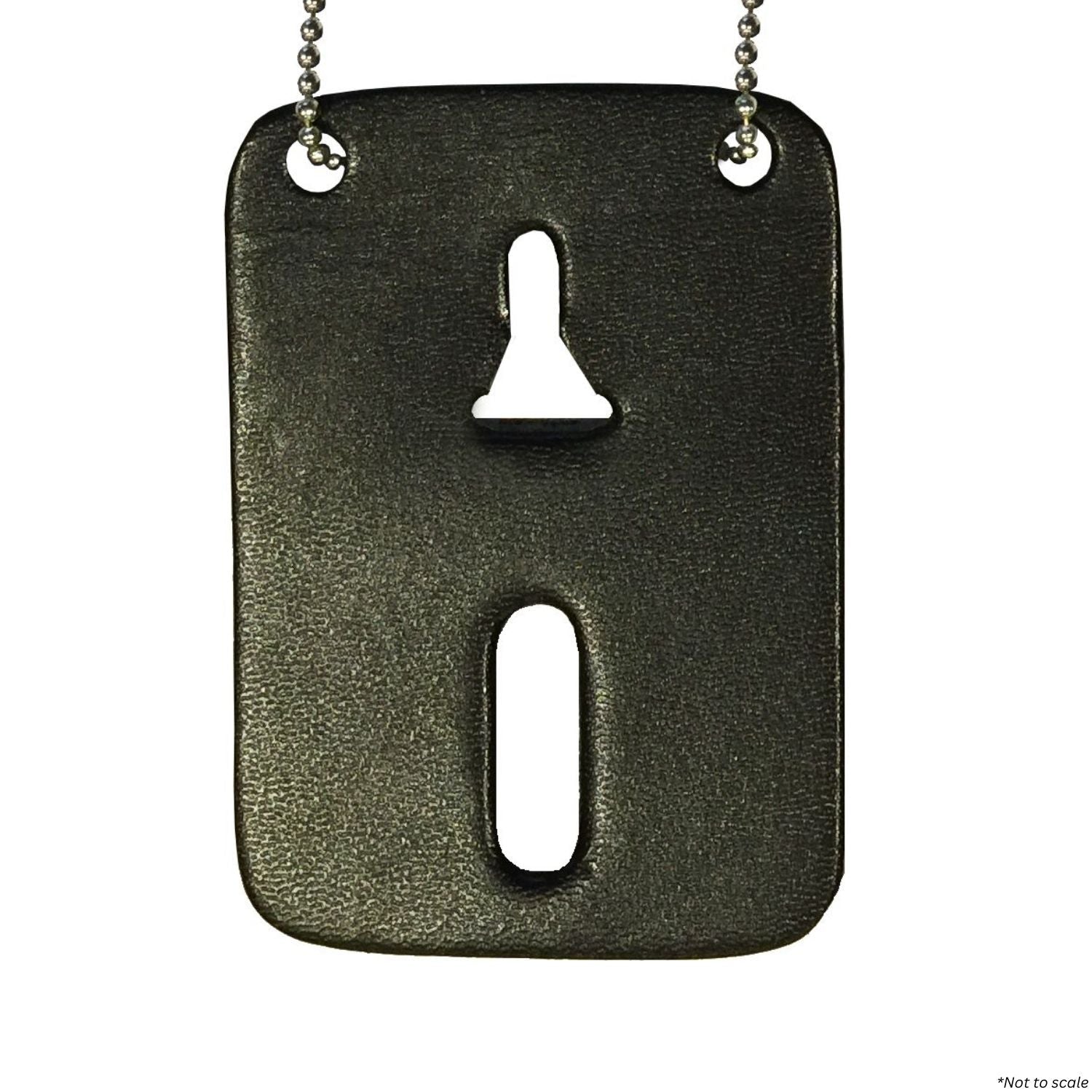 Boston Leather Value Badge Holder with Neck Chain 4050-1 - WCUniforms