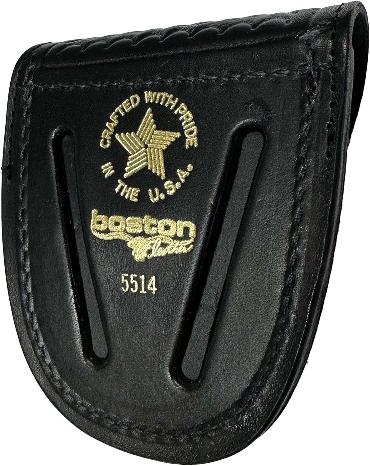 Boston Leather XL Rounded Cuff Case Slot Back 5514 - WCUniforms