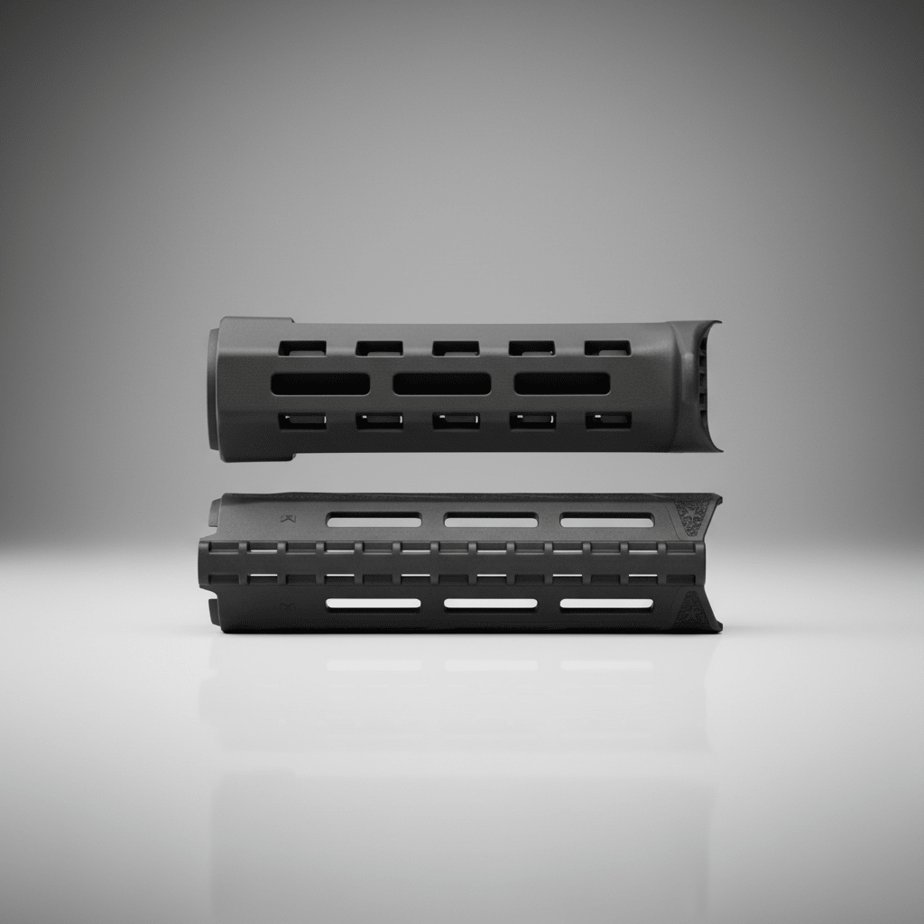 Bravo Company BCMGUNFIGHTER PMCR carbine polymer M-LOK handguard BCM-PMCR-CAR-BLK in black on a gray background