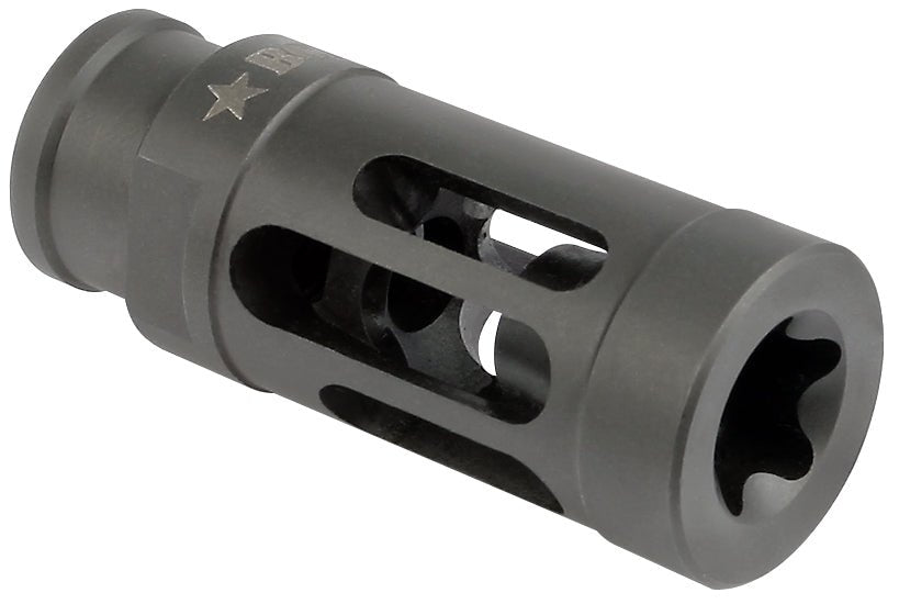Bravo Company USA BCMGUNFIGHTER Compensator for AR10 and 300 AAC Blackout, designed for recoil reduction and flash suppression.