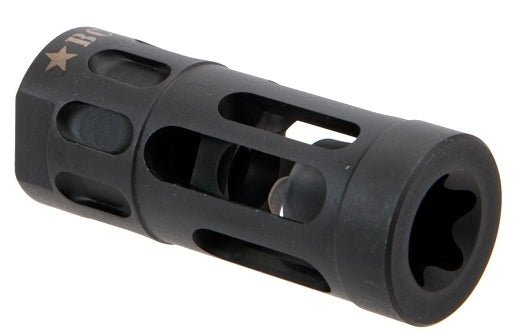Bravo Company USA BCMGUNFIGHTER Compensator for AR10, designed for recoil mitigation and flash reduction.