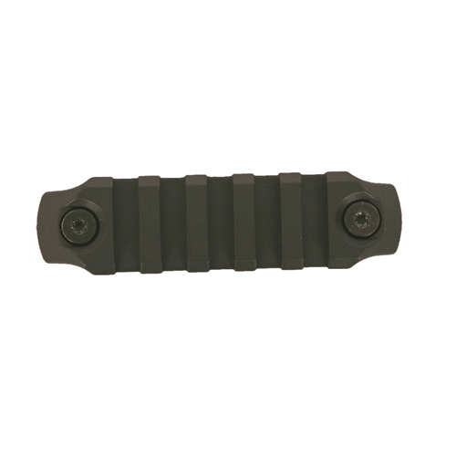 Bravo Company USA KeyMod Picatinny rail section, lightweight nylon, snag-resistant design, 5 slot, compatible with KeyMod surfaces.
