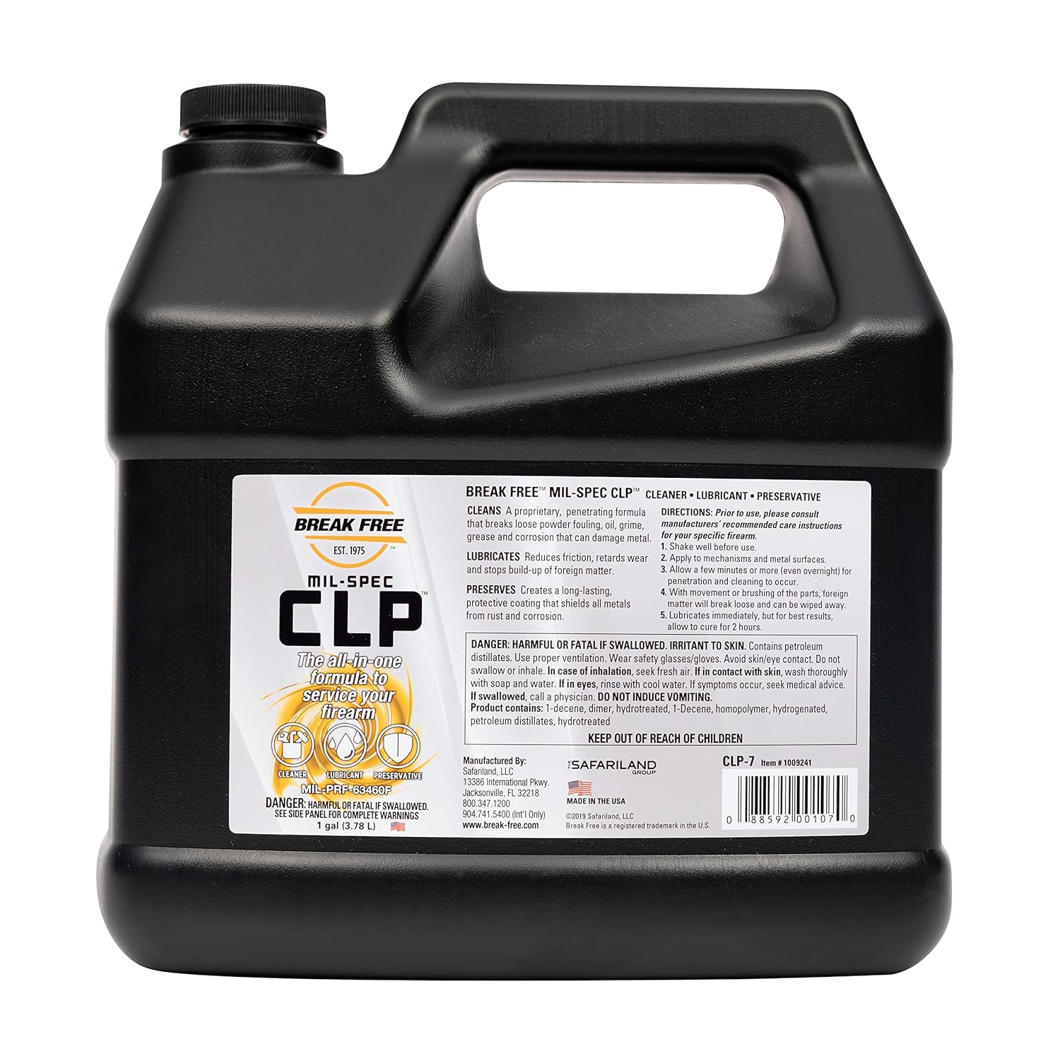 Break Free CLP® Cleaner Lubricant & Protectant (0.68, 2, 12, pint, 5L, 1 gal) - WCUniforms