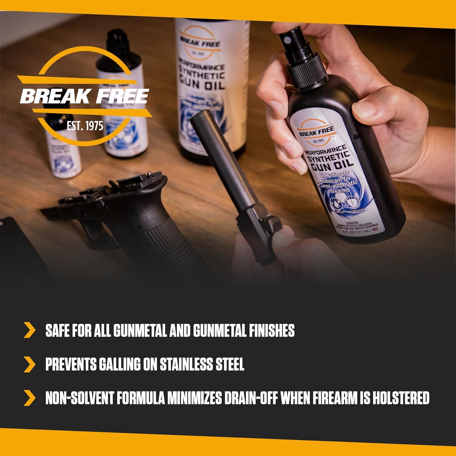 Break Free Performance Synthetic Gun Oil 4oz or 16 oz - WCUniforms