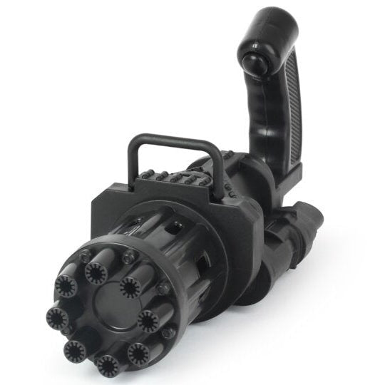 Black mechanical device with multiple nozzles on a white background
