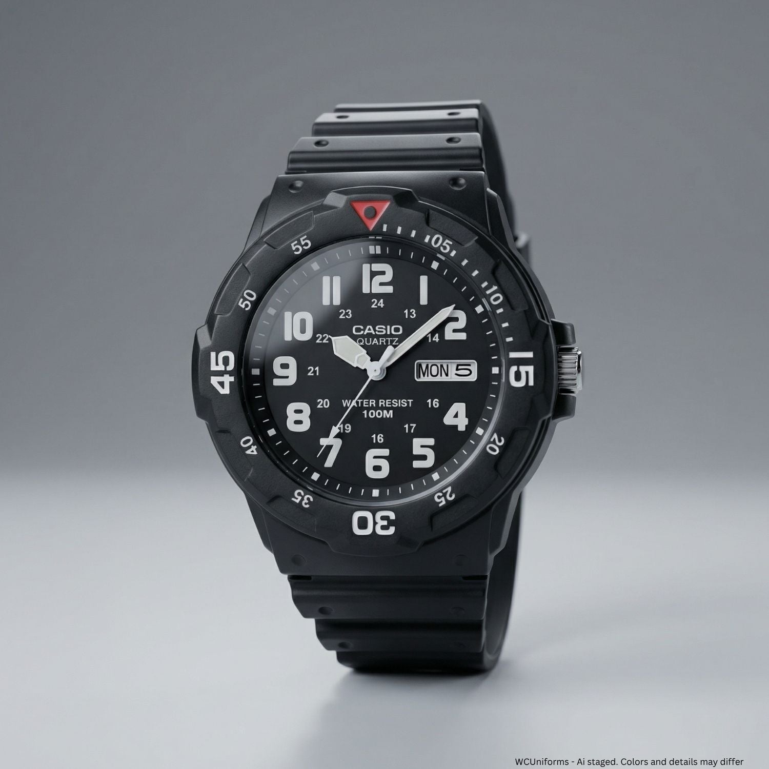 Casio Classic Black Dive Style Resin Analog Watch | MRW200H-1BV - WCUniforms