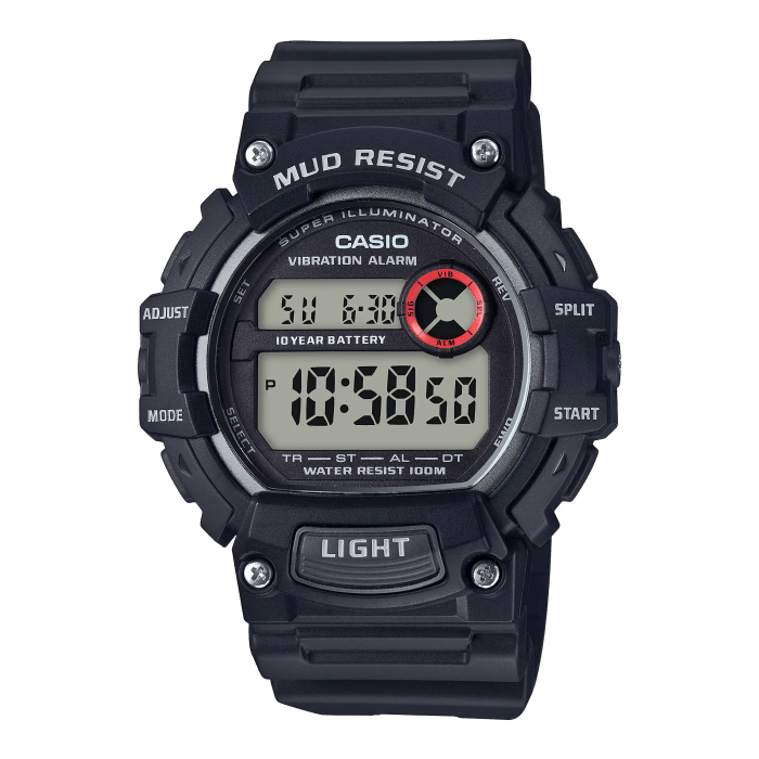 Casio Mud-Resistant Digital Watch with Vibration Alarm TRT110H - WCUniforms