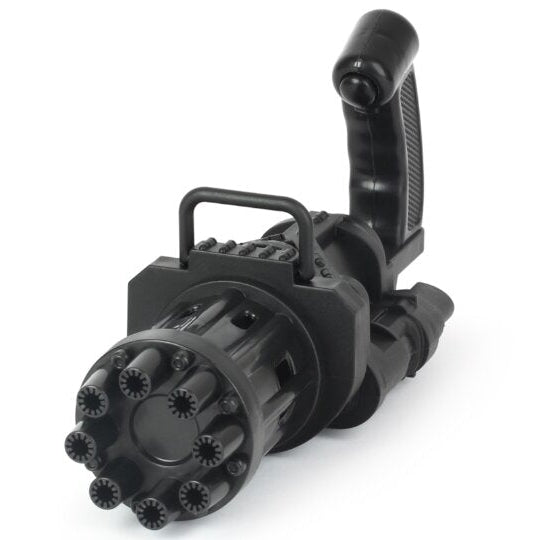 Black mechanical device with multiple nozzles on a white background