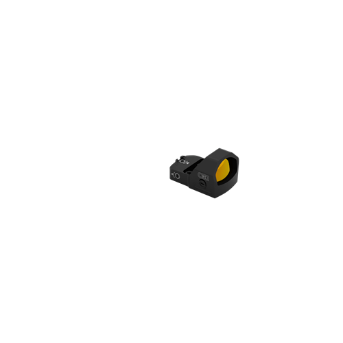 C&H Precision DMO Optic with yellow lens, rugged design, waterproof, and shake-to-wake technology.