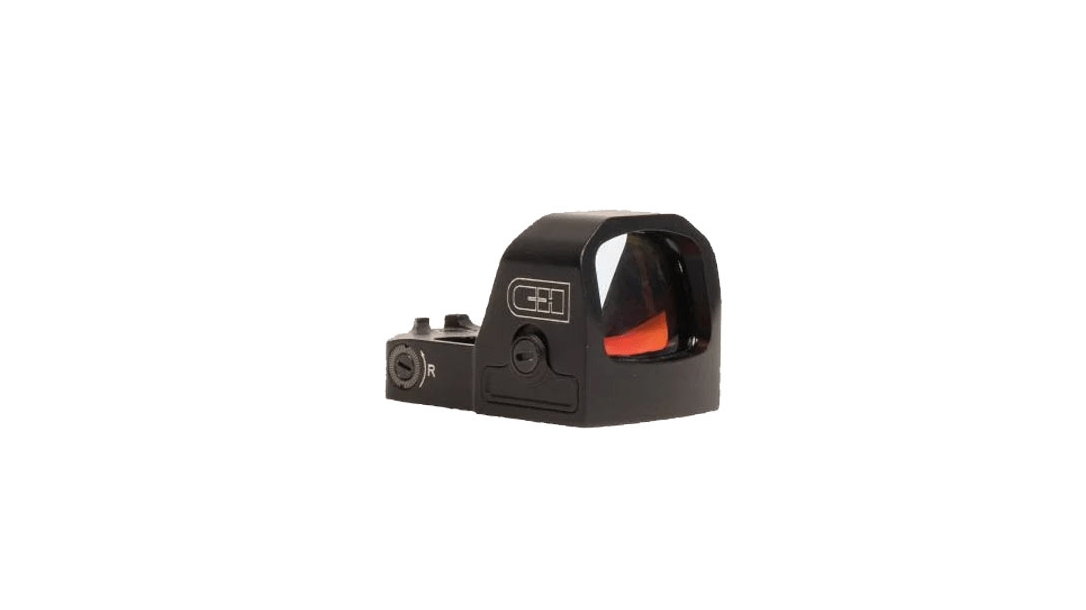 C&H Precision EDC GLX Optic with red 3 MOA dot reticle for Glock 43/48, compact and rugged design for concealed carry.