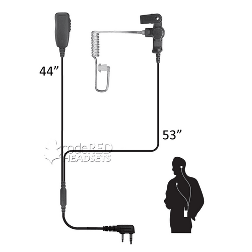Code Red Headsets Investigator Two-Wire Microphone Investigator-K - WCUniforms
