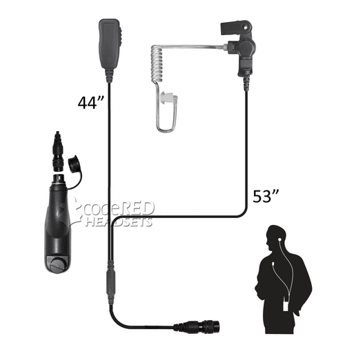 Code Red Headsets Investigator Two-Wire Microphone Investigator-K - WCUniforms