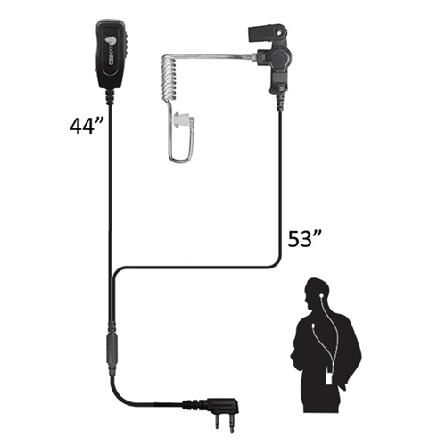 Code Red Headsets Investigator Two-Wire Microphone Investigator-K - WCUniforms