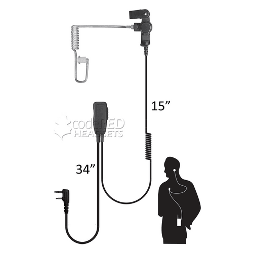 Code Red Headsets Sherlock Single Wire Acoustic Tube Earpiece Sherlock-K - WCUniforms