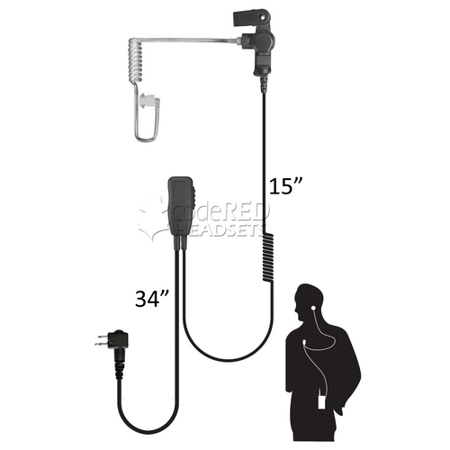 Code Red Headsets Sherlock Single Wire Acoustic Tube Earpiece Sherlock-K - WCUniforms