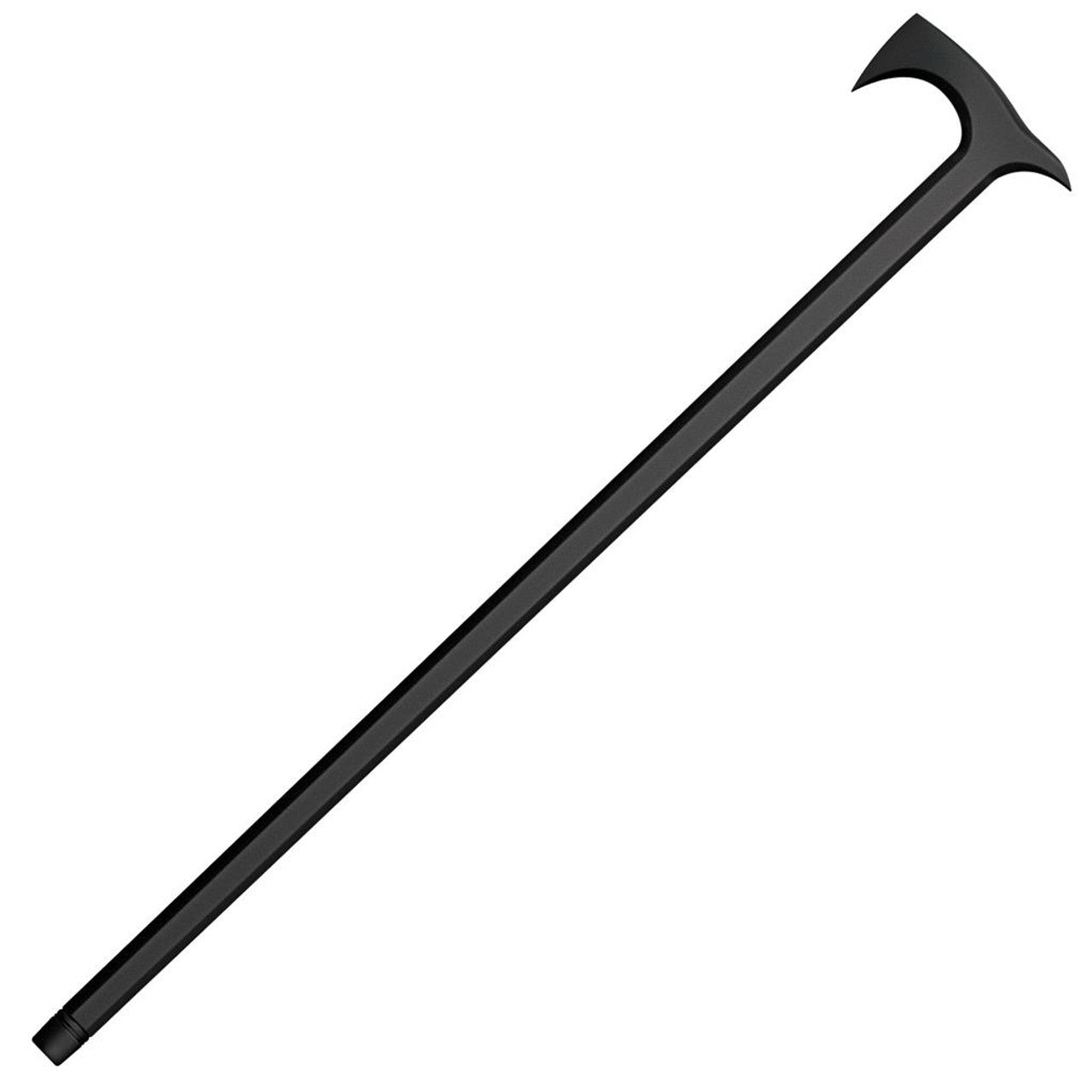 Cold Steel Axe Head Cane with stylish crook-top design, perfect for support and self-defense.