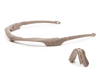 Beige sunglasses with a white frame on a transparent background