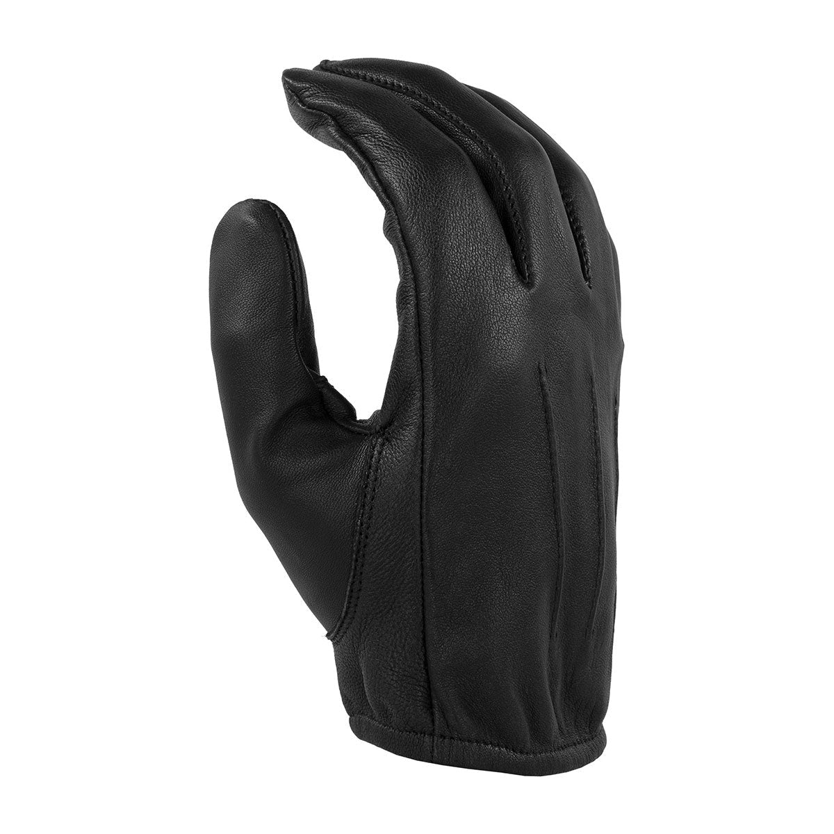 Quarter view of the Damascus Dyna-Thin Unlined Leather Gloves with Short Cuff D20P