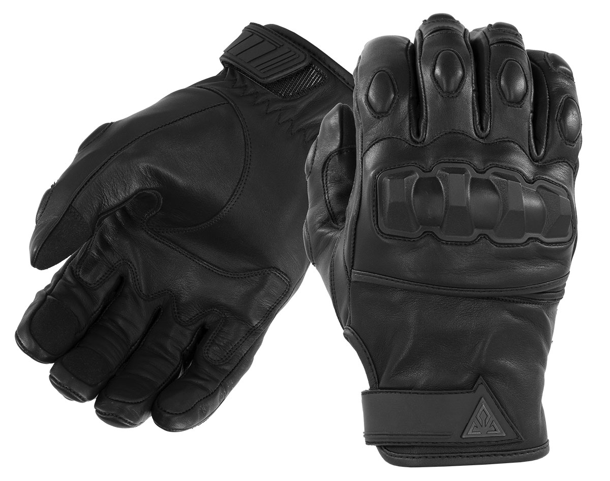 Damascus Phenom 6 PG1 hard knuckle Kevlar gloves in black for cut resistant riot control