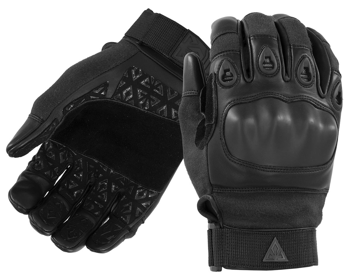 Damascus Phenom 6 Responder II tactical glove PG2 in black, pair showing silicone-printed palm and Kevlar knuckle back