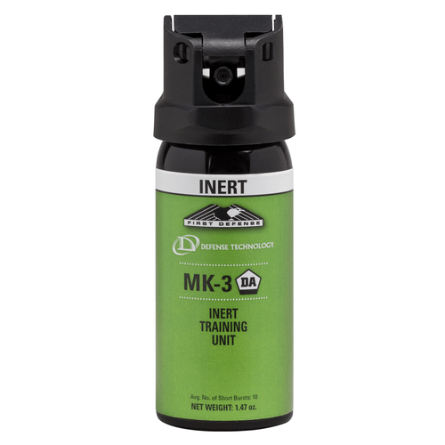Green and black spray canister labeled 'INERT' on a white background