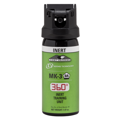 Green and black spray canister labeled 'INERT' on a white background