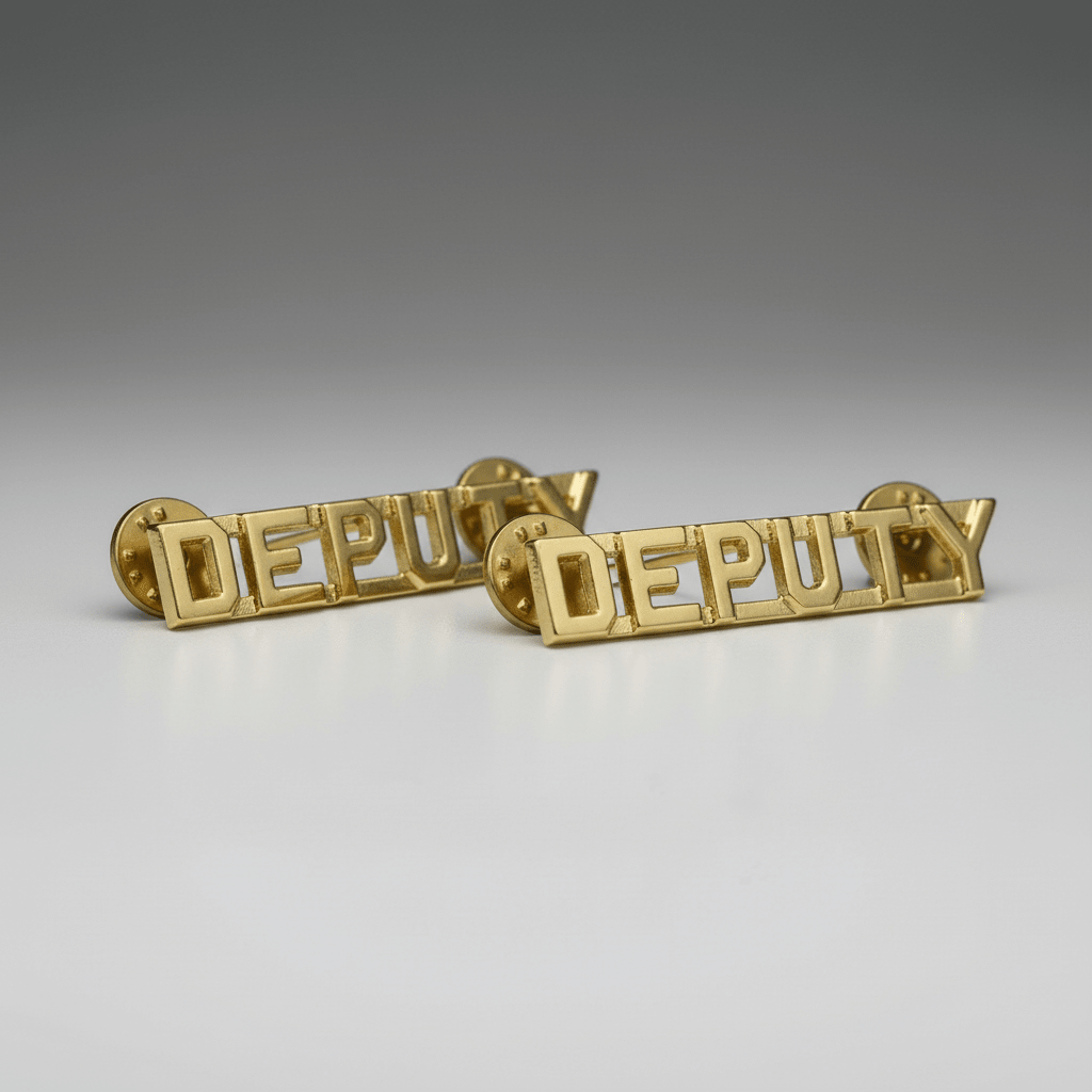 "Deputy" Sheriff Collar Pins (Gold or Silver) Pair - WCUniforms