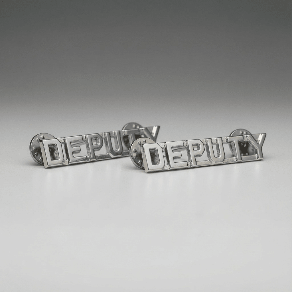 "Deputy" Sheriff Collar Pins (Gold or Silver) Pair - WCUniforms