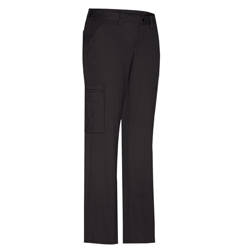 Dickies Women's Premium Relaxed Straight Cargo Pants in black with cargo pockets and a sleek, stylish design.