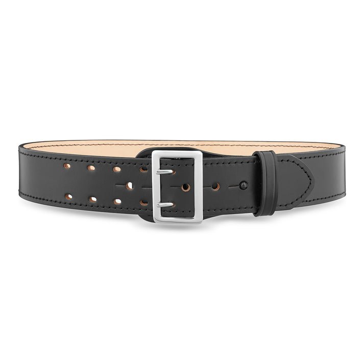 Dutyman 2-1/4"" Plain Leather Sam Browne 2-Row Stitch Duty Belt with Nickel Buckle 1011-32-9001 - WCUniforms