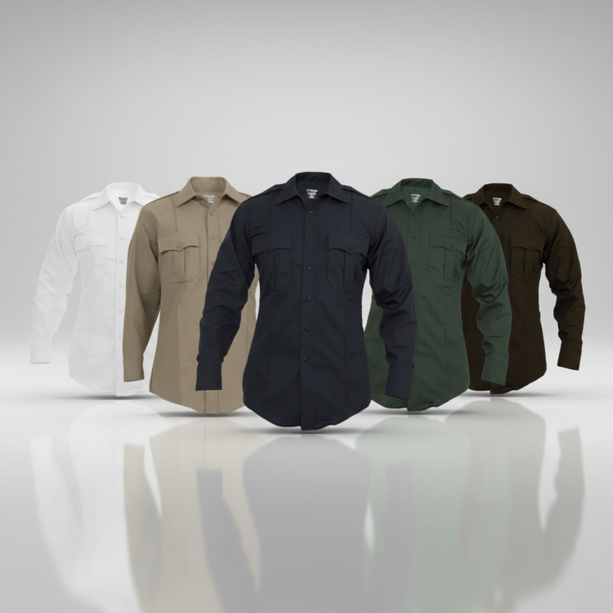 Elbeco Men's TexTrop2™ Zippered Long Sleeve Polyester Shirt - WCUniforms