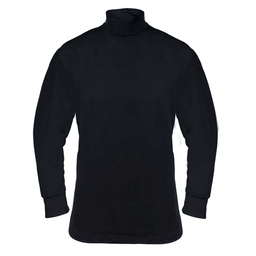 Elbeco UFX Base Layer Mock T-Neck in black, ideal for uniform needs with antimicrobial and moisture-wicking features.