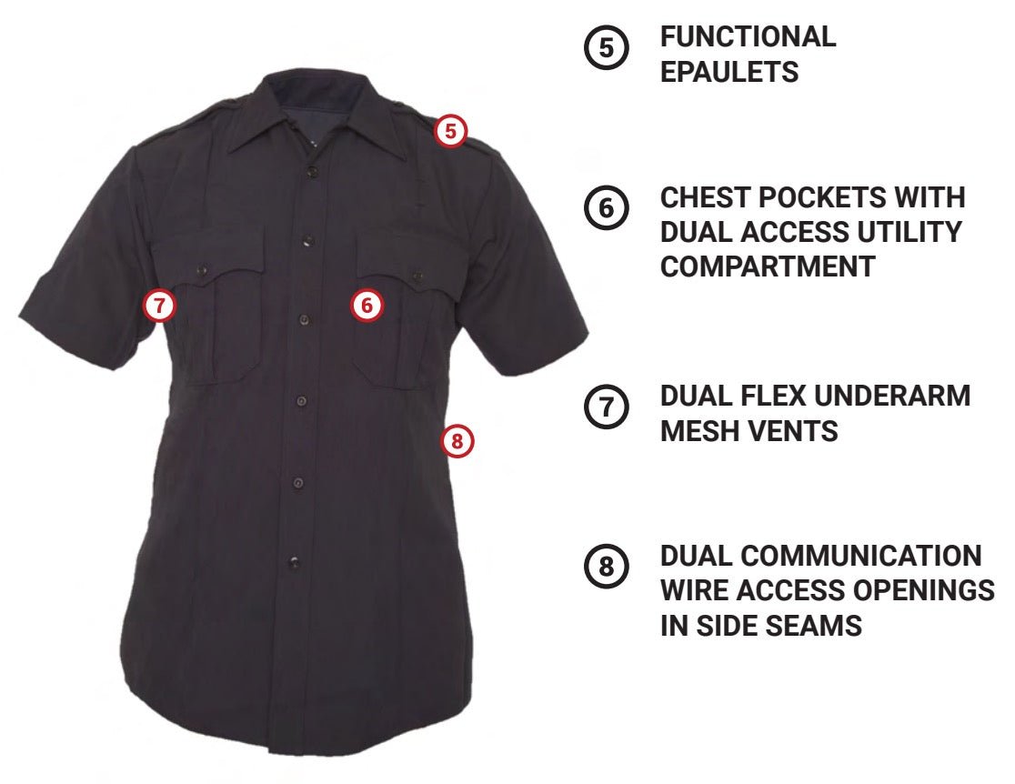 Elbeco Women's TexTrop2 Long - Sleeve Uniform Shirt Z9310LCN (Black) - WCUniforms