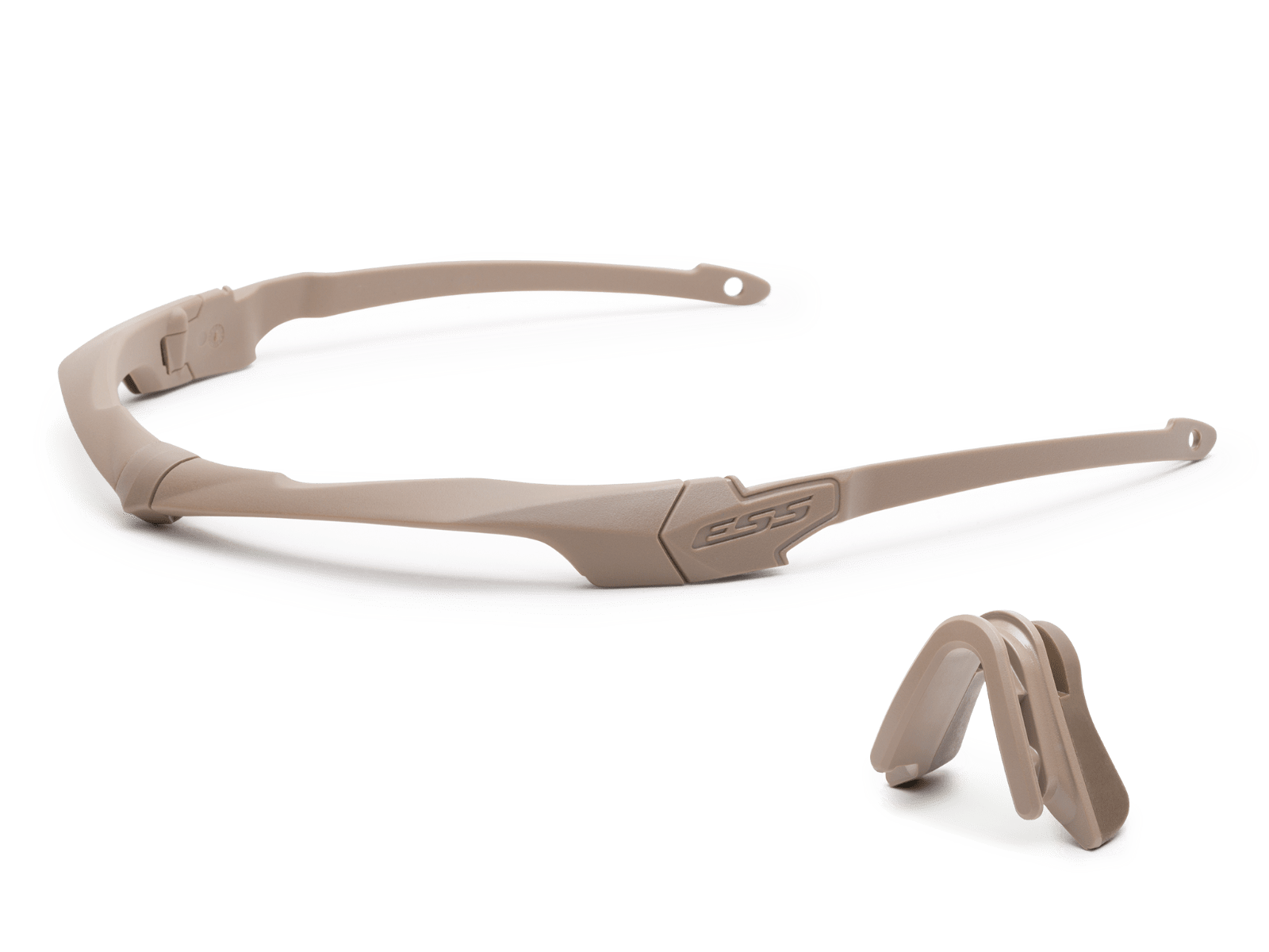 Beige sunglasses with a white frame on a transparent background