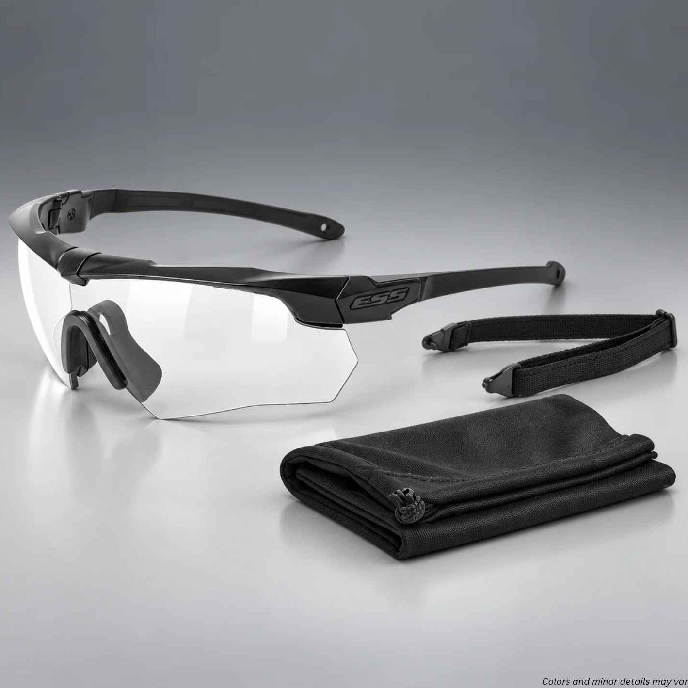 ESS Crossbow Suppressor ONE Clear EE9007-04 with micro-fiber pouch and snap-on retention strap