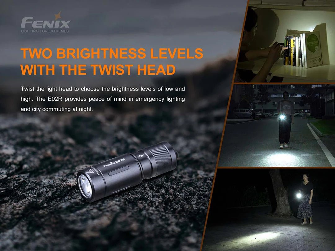 Fenix E02R RECHARGEABLE EDC FLASHLIGHT E02RG2 - WCUniforms