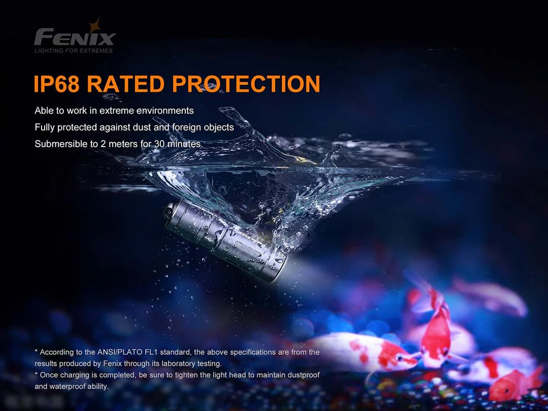 Fenix E02R RECHARGEABLE EDC FLASHLIGHT E02RG2 - WCUniforms