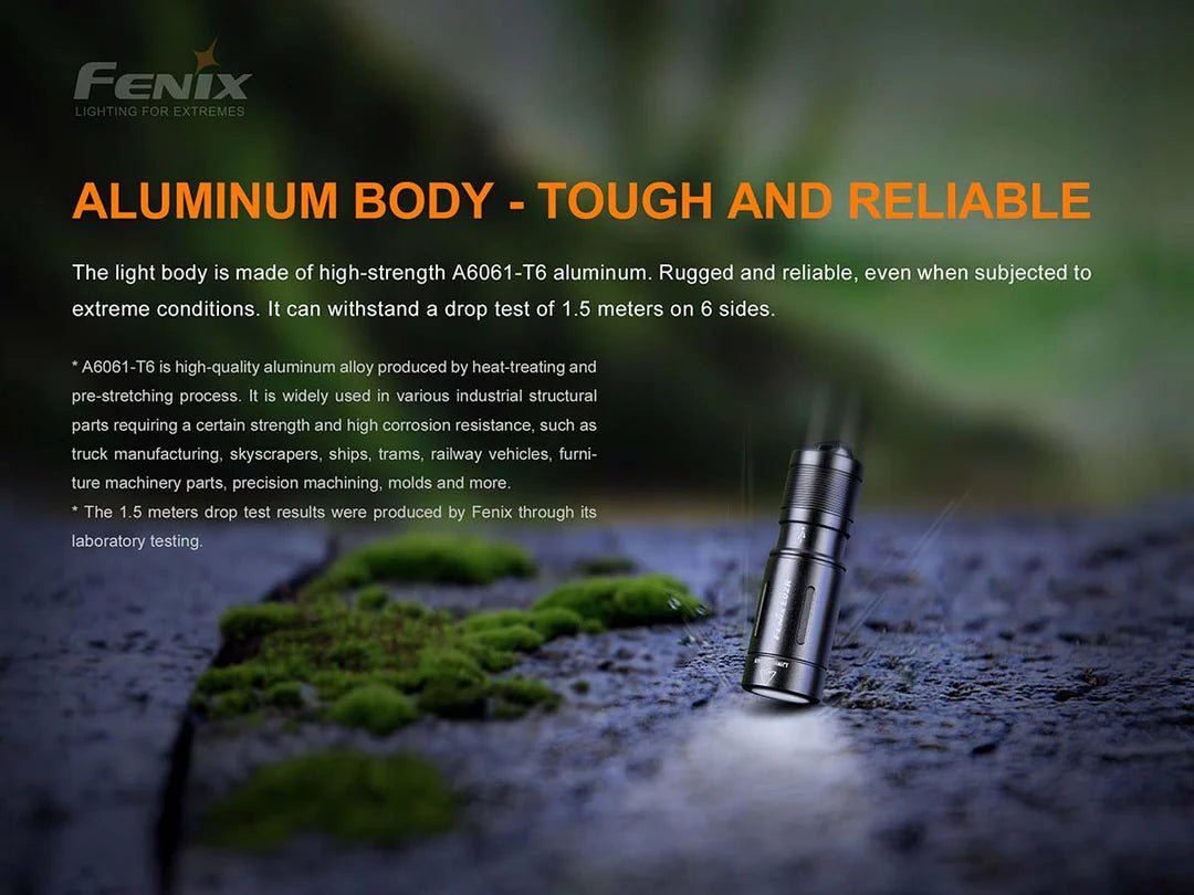 Fenix E02R RECHARGEABLE EDC FLASHLIGHT E02RG2 - WCUniforms