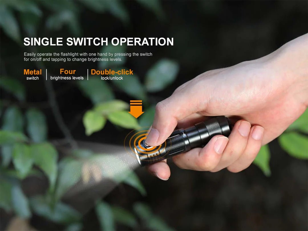 Fenix E09R Rechargeable Flashlight E09RSBK - WCUniforms