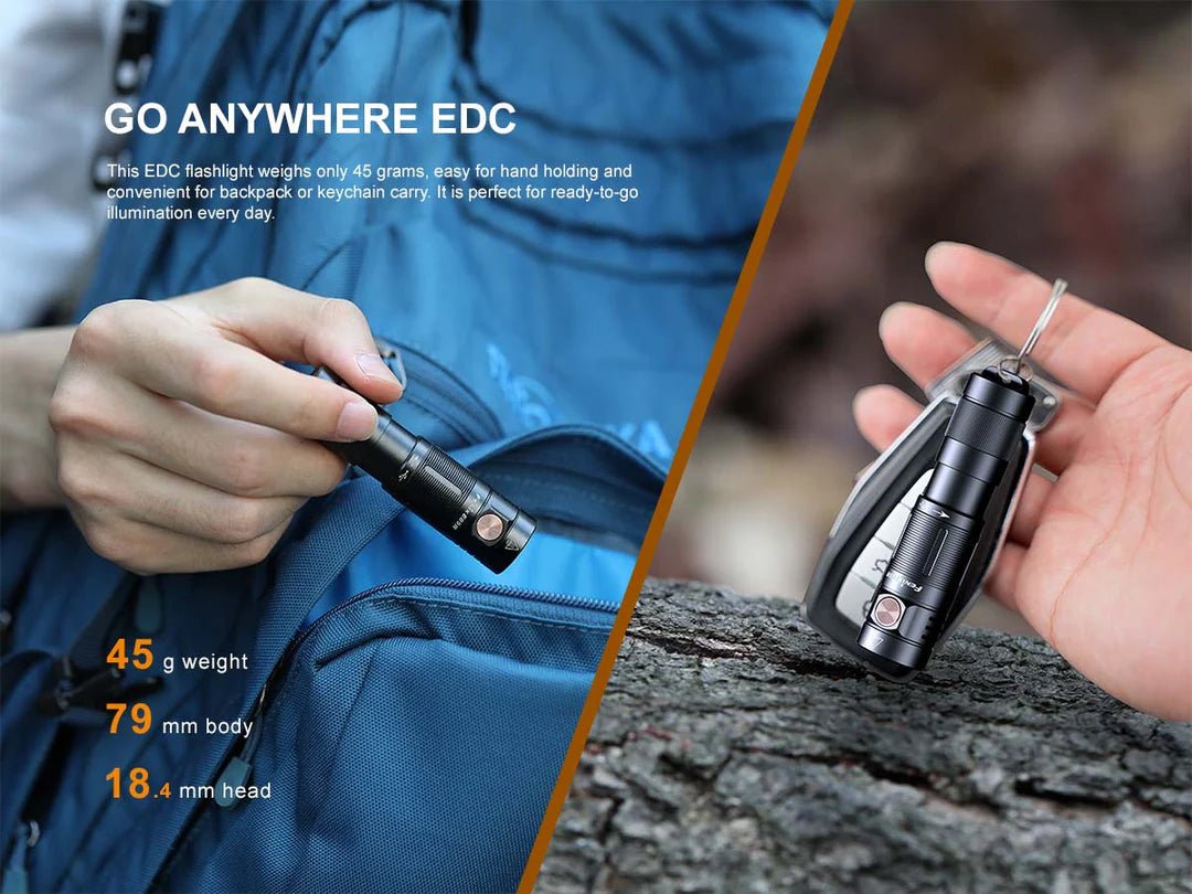 Fenix E09R Rechargeable Flashlight E09RSBK - WCUniforms