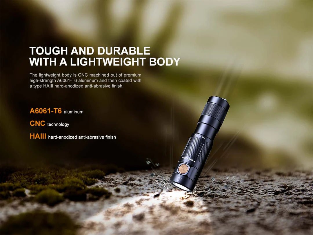 Fenix E09R Rechargeable Flashlight E09RSBK - WCUniforms