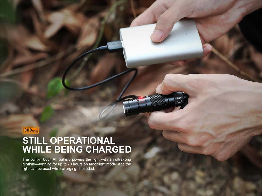 Fenix E09R Rechargeable Flashlight E09RSBK - WCUniforms