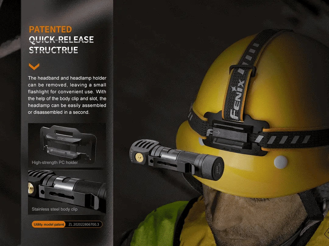 Fenix HM61R V2.0 Rechargeable Headlamp HM61V2BK - WCUniforms