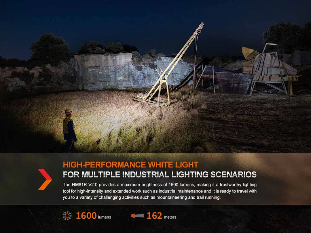 Fenix HM61R V2.0 Rechargeable Headlamp HM61V2BK - WCUniforms