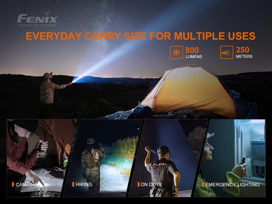 Fenix PD25R Rechargeable EDC Flashlight - IP68 Waterproof & Dustproof - WCUniforms
